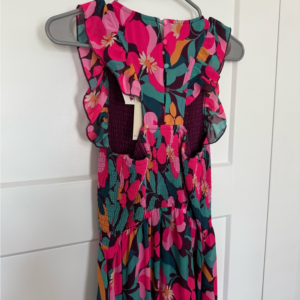 NWT! Floral Maxi Colorful Dress - Picture 6 of 6